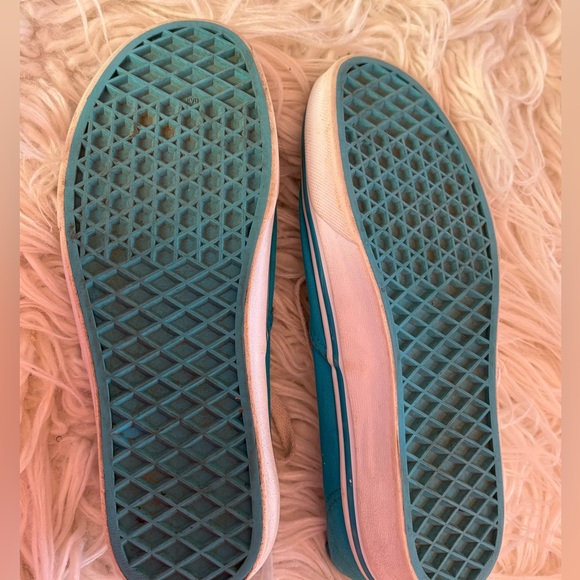Vans Teal Low Top Sneakers Size 6.5 - Picture 7 of 7